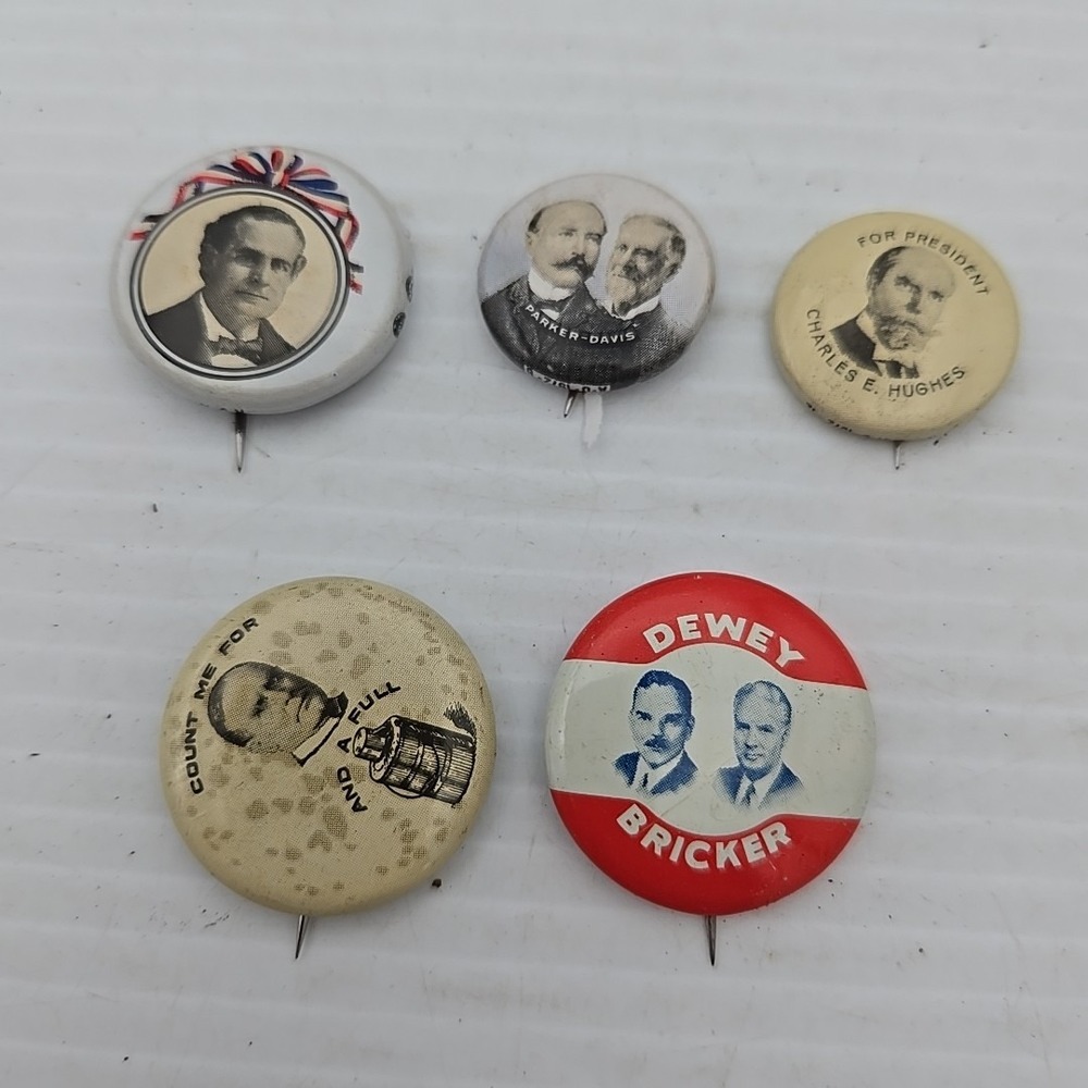 President Reproduction 1972 BUTTON Pin Vintage Presidential Campaign Lot 5pc